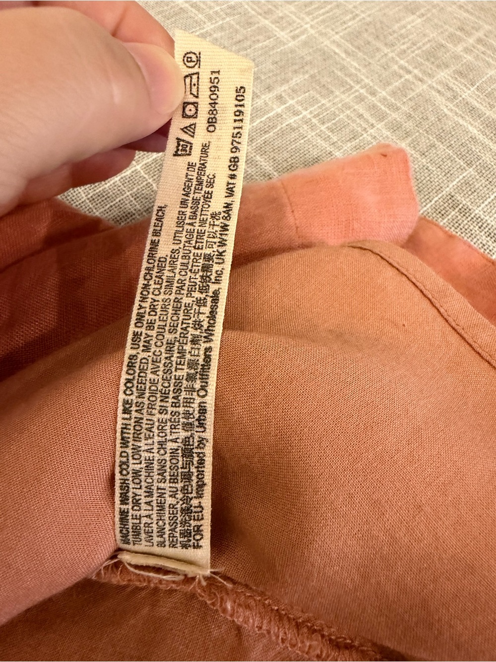 Free People Linen Blend Shirt Dress XS Coral Utility Button Front Tunic - Picture 11 of 12